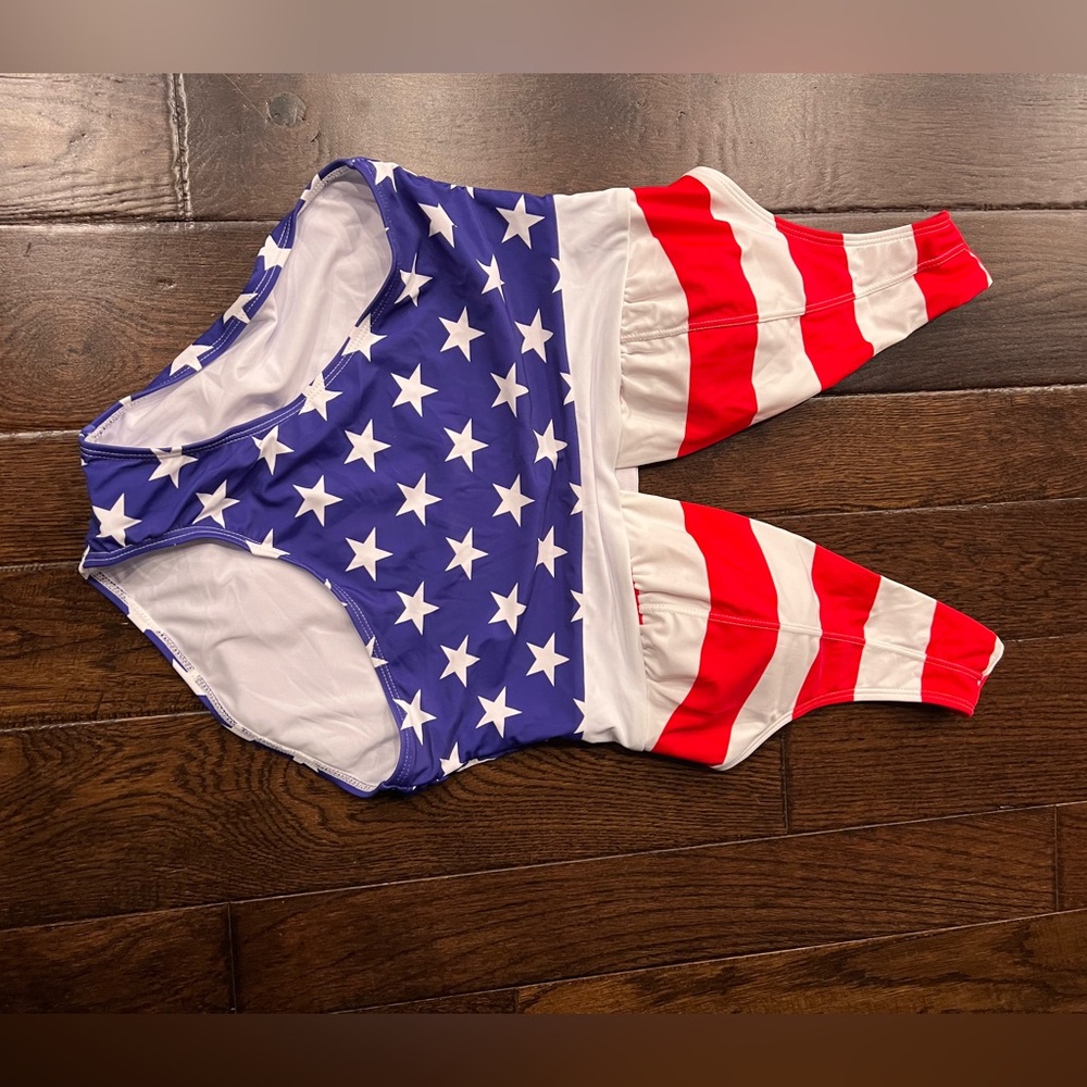 Womens Dixxon Brand American Flag Swimsuit (L)